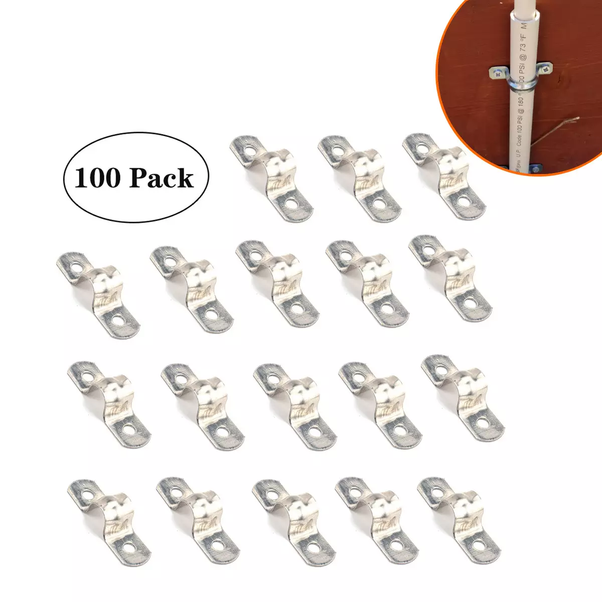 100 foreign trade -M8-M25 304 stainless steel thickened U-shaped horse-riding card saddle card pipe card