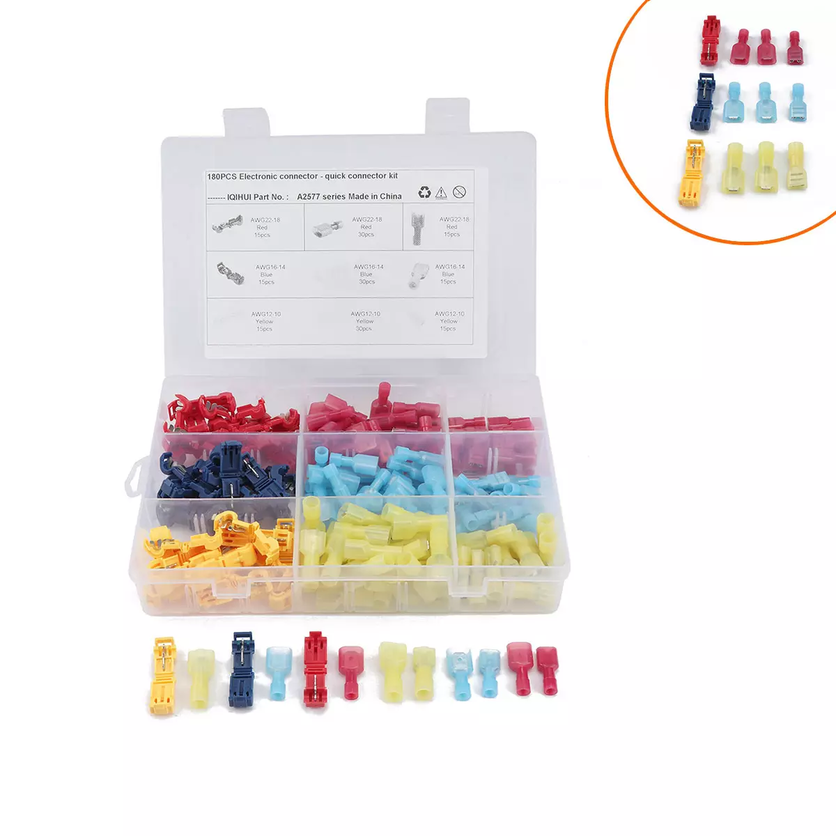 180 classification kit box-the heat shrinkable terminal takes overline-free terminal plug-in wiring