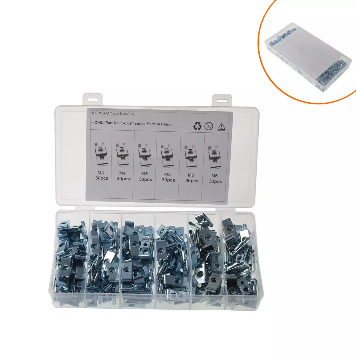 180 only blue -white zinc insertion slice U -shaped clamping buckle buckle tight board spring nut M4M5M6 for cars 180 only blue -white zinc insertion slice U -shaped clamping buckle buckle tight board spring nut M4M5M6 for cars