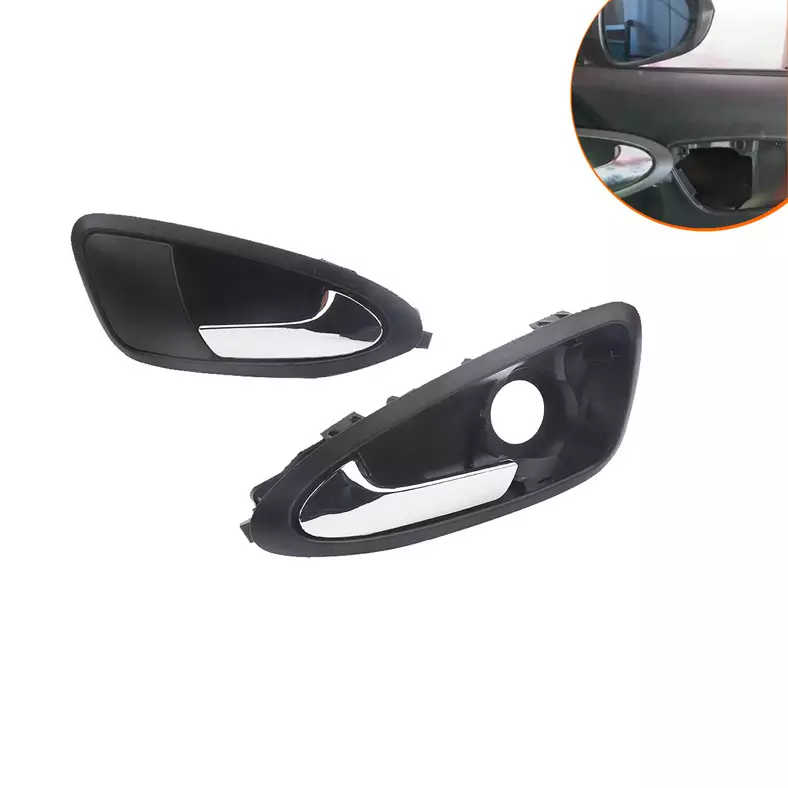 1 pair of combined electroplated car door inner pull hand 6J1837113 6J1837114a for Seat