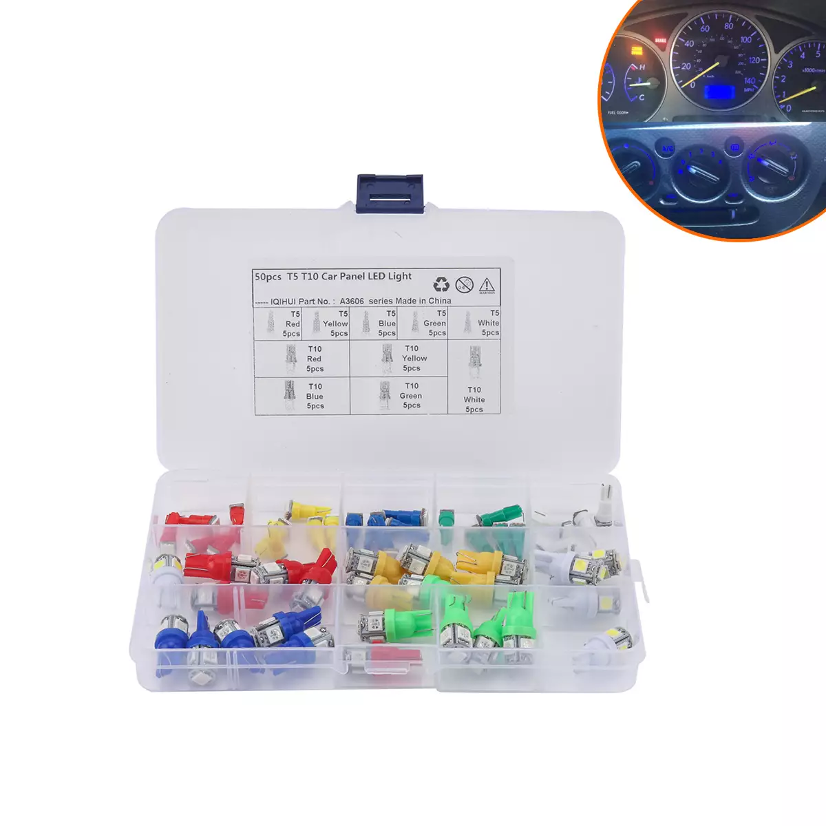 50 foreign trade -T5/T10 cars, motorcycle modification LEDs, turning lights, wide lights