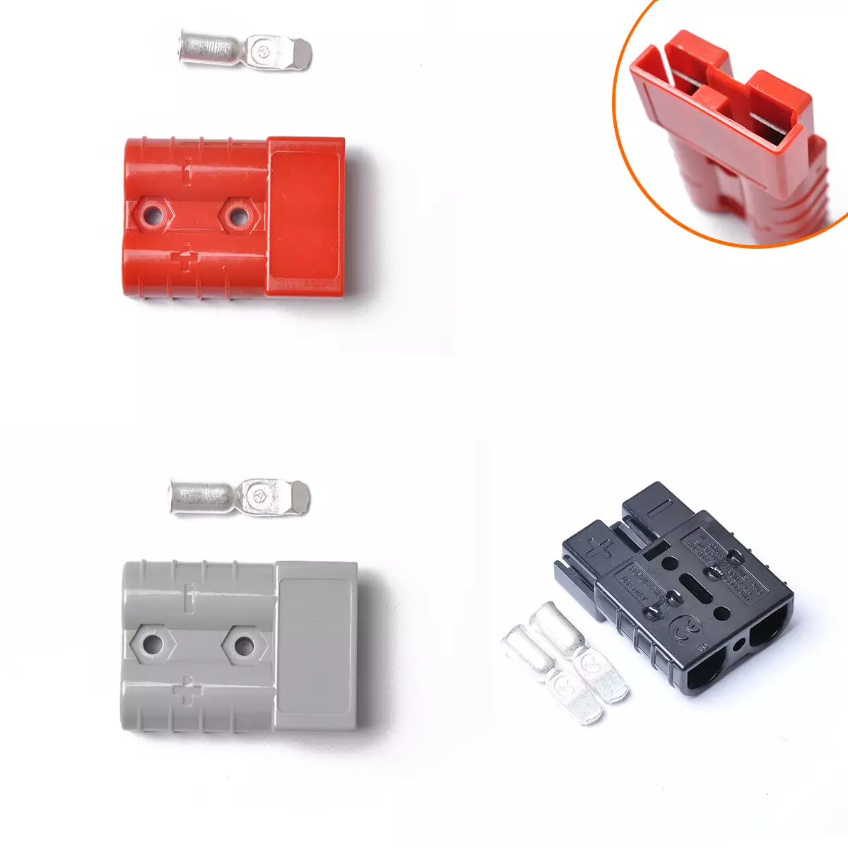 50A600V battery forklift bipolar plug for Anderson power connector charging plug