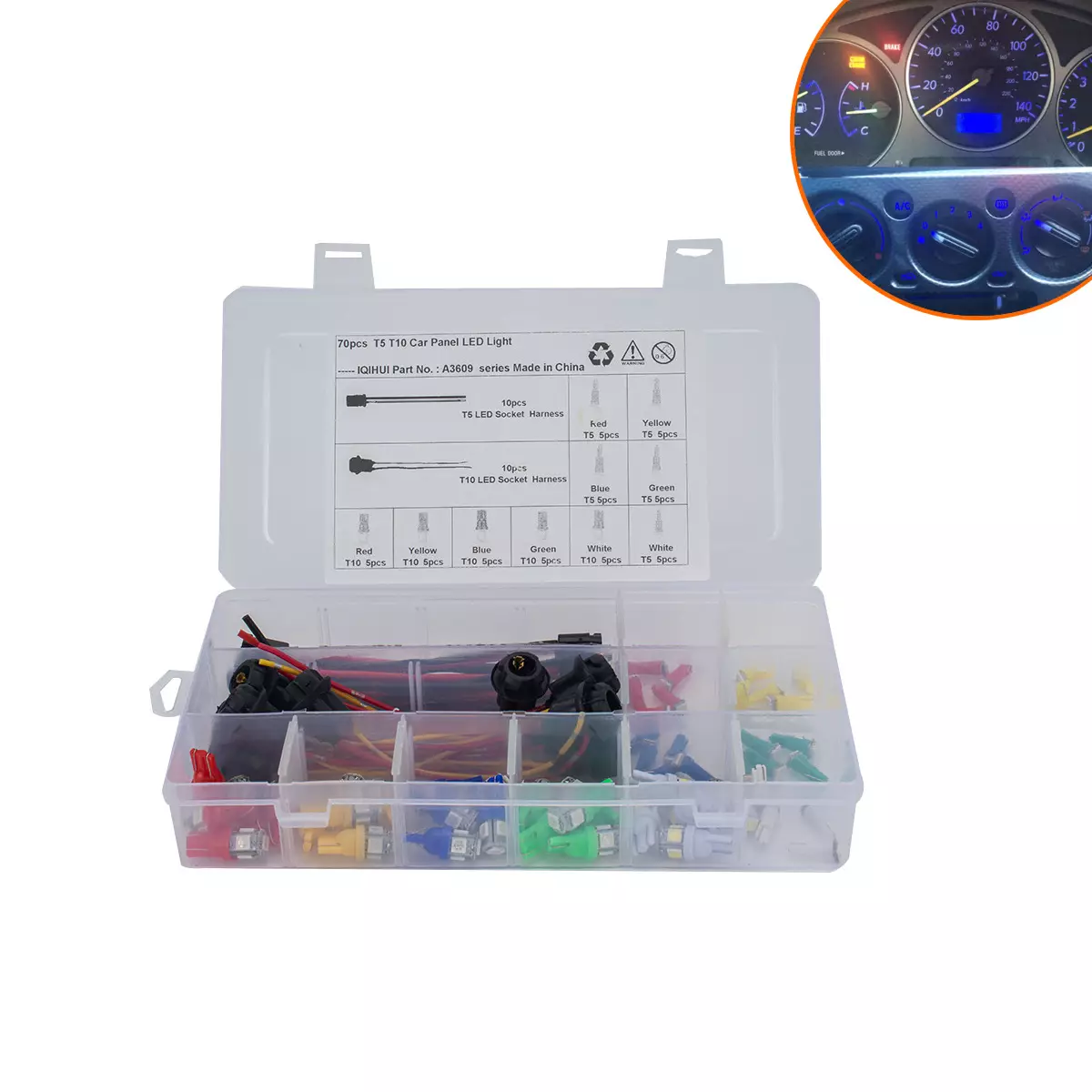 70 boxes-T5/T10 cars, motorcycles modify LEDs, turning lights, wide lights with lamps