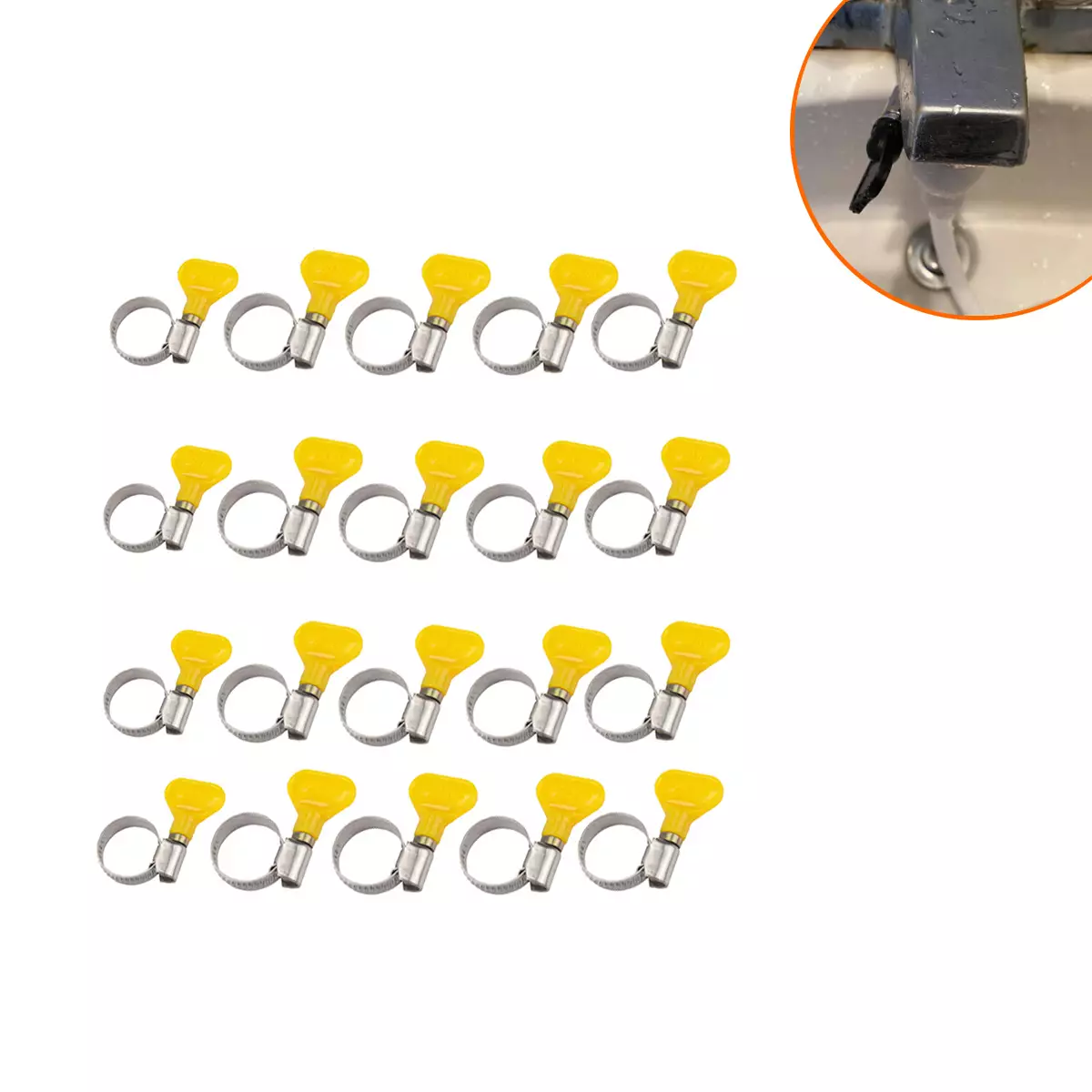 American plastic handle throat hand twisting handle stainless steel throat water faucet, oil pipe, bronchial throat hoop