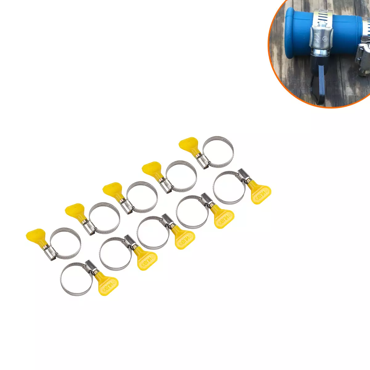 American plastic handle throat handle handle stainless steel throat water pipe, natural gas gas pipe throat hoop