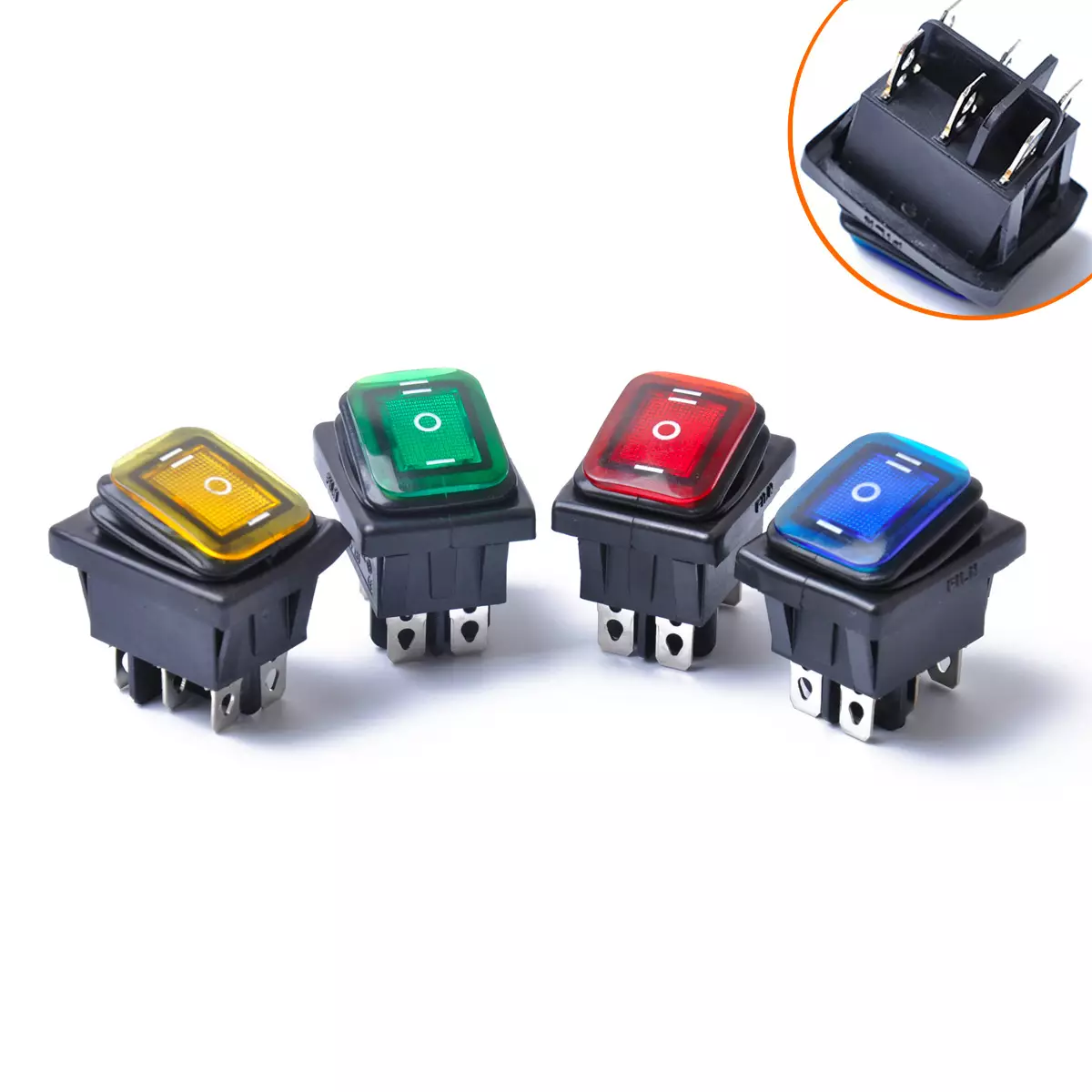 Auto accessories ship type switch six -footed 12V modified ship -type curved power switch online Auto accessories ship type switch six -footed 12V modified ship -type curved power switch online