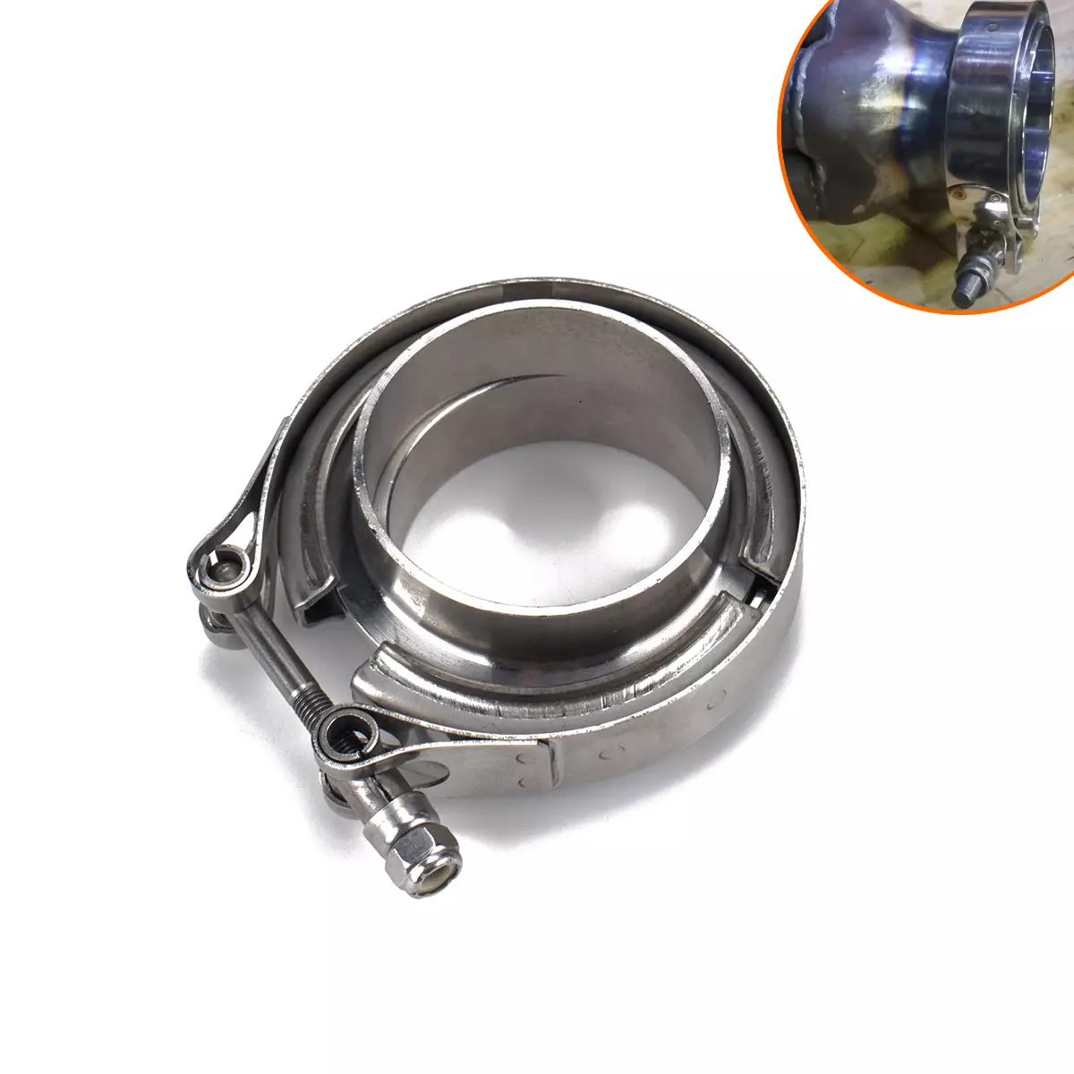 Automobile exhaust pipe V -type card hoop stainless steel flangca hoop V -hug American universal pipe hug