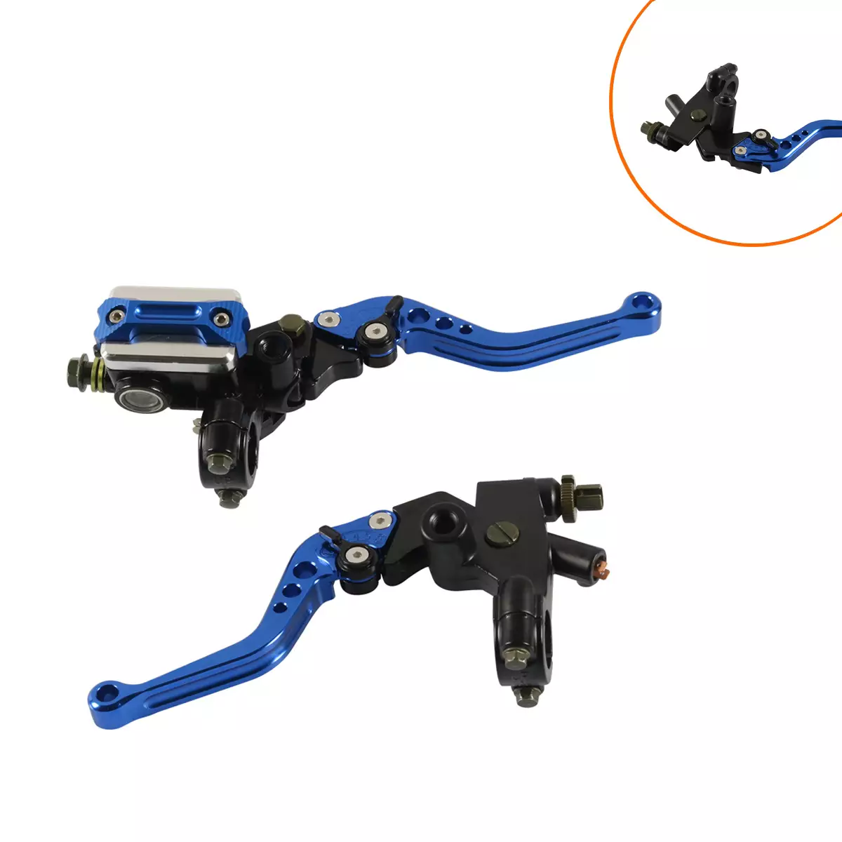 Blue/black 1 pair 22mm brakes and clutch total pump hydraulic handbrake handbar handlebar handlebar handle