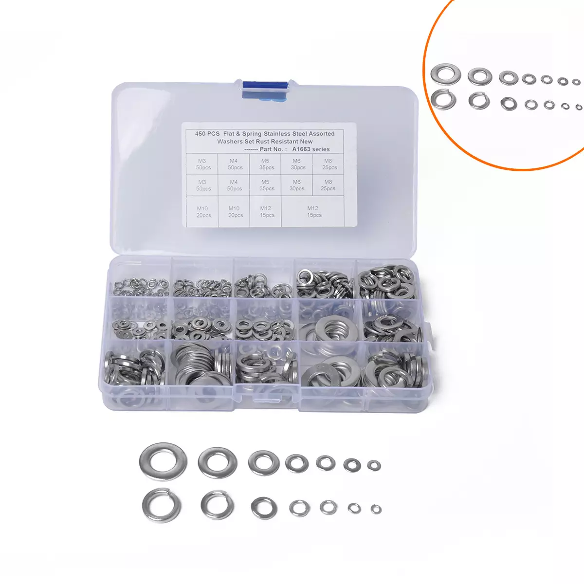 border  450 loading-flat pads/spring pad M3-12M circular stainless steel flat pads/bomb pads