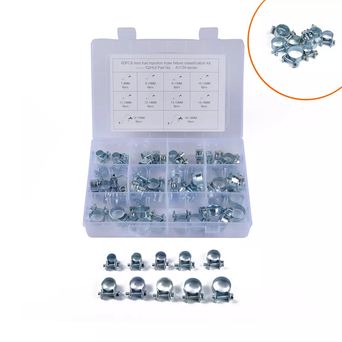 border best-selling product set-60 only installed mini card hoop, fuel pipe hose fixture, air water pipe clip