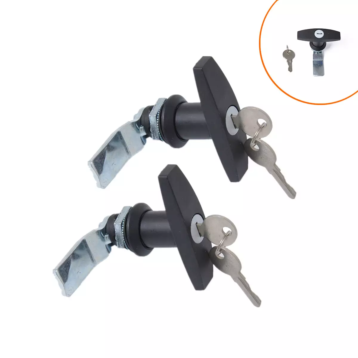 border explosion, for RV trailer black zinc alloy T type handlebar tongue door lock tool box lock