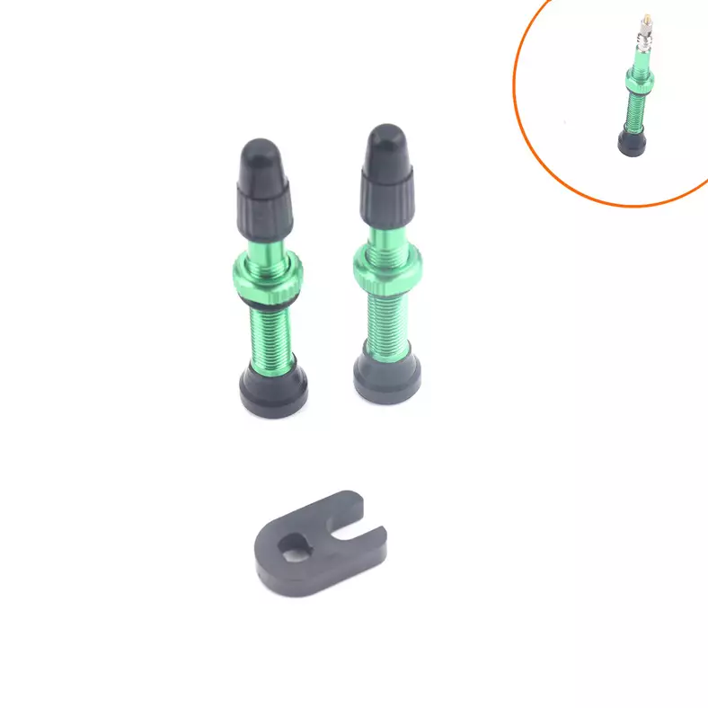 border hot -selling 2 installed 40mm green French valve mouth with A -type wrench for mountain bicycles