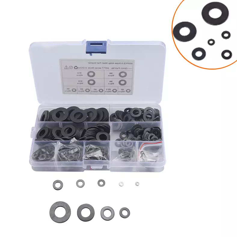 border hot -selling 600 boxes 9 specifications 8.8 level high -strength hair black pad carbon steel flat pads