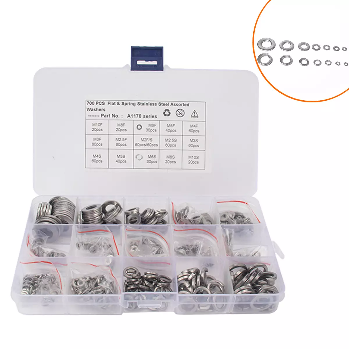 border hot -selling 700 boxes of round ultra -thin stainless steel metal flat pads/spring cushion box