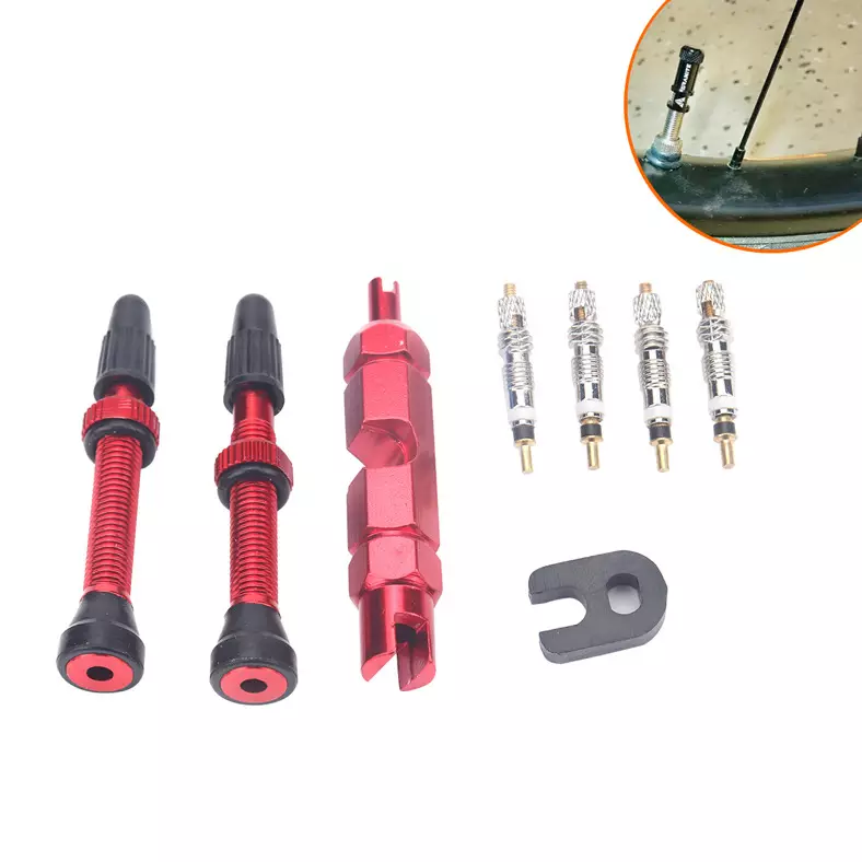 border hot -selling combination 40mm French bicycle valve vacuum valve core with maintenance set