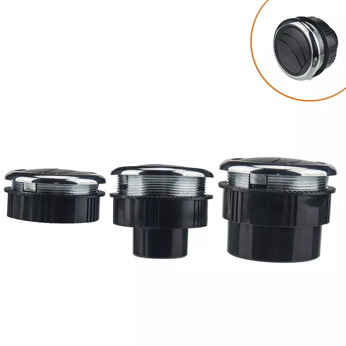 border hot-selling-knob type band-plated air outlet RV bus modified round universal air conditioner outlet