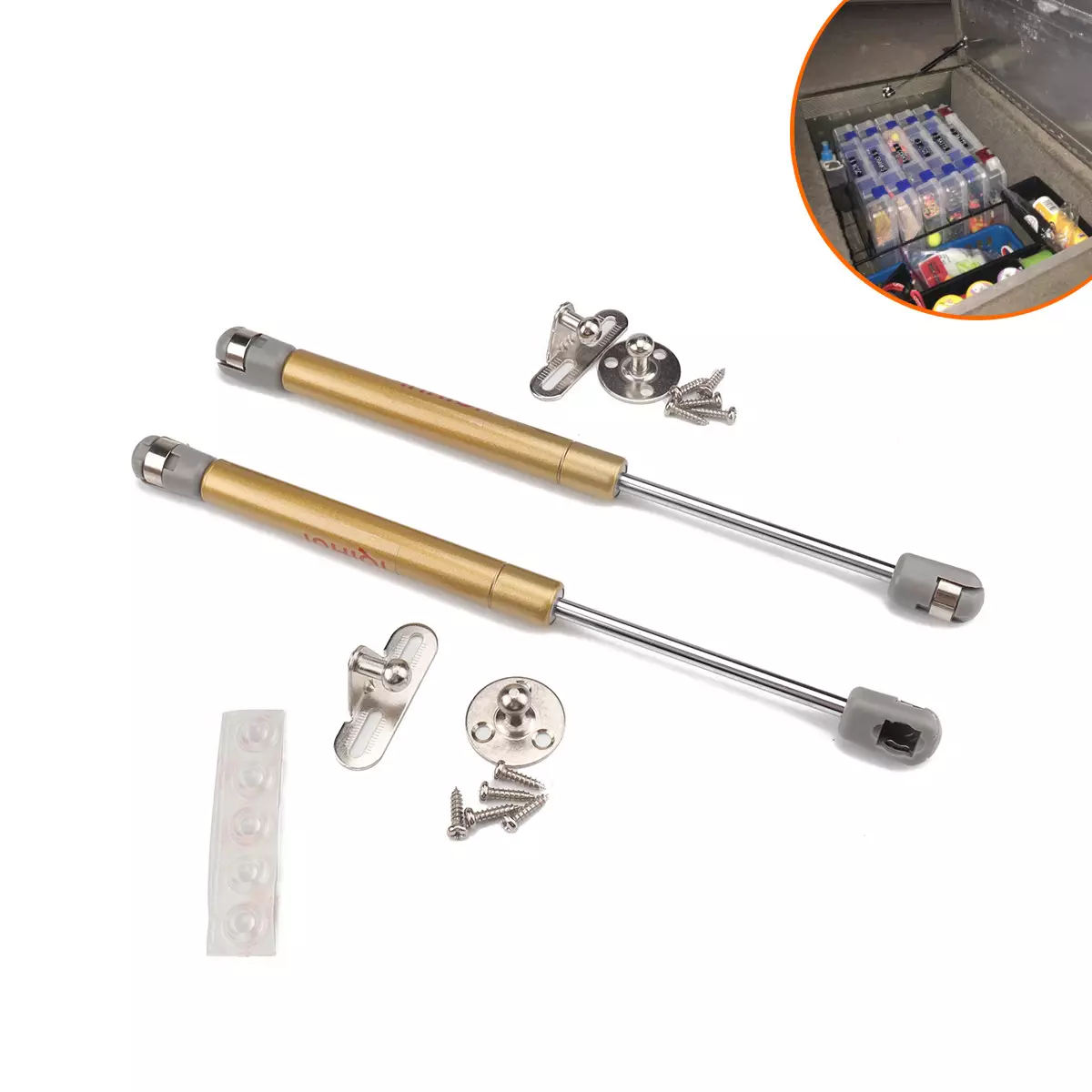 border selling 2 air -loaded springs lever supporting rod silver black gold cabinet driver trailer dedicated