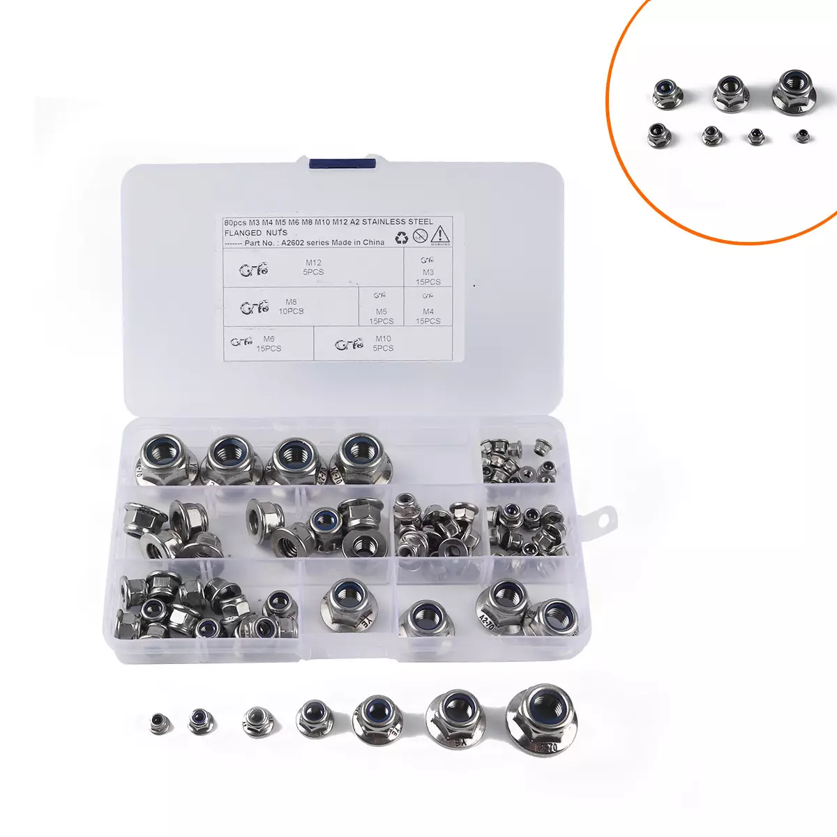 border selling inner hexagonal flang nylon nut 80 boxes of white zinc belt pad anti -screw