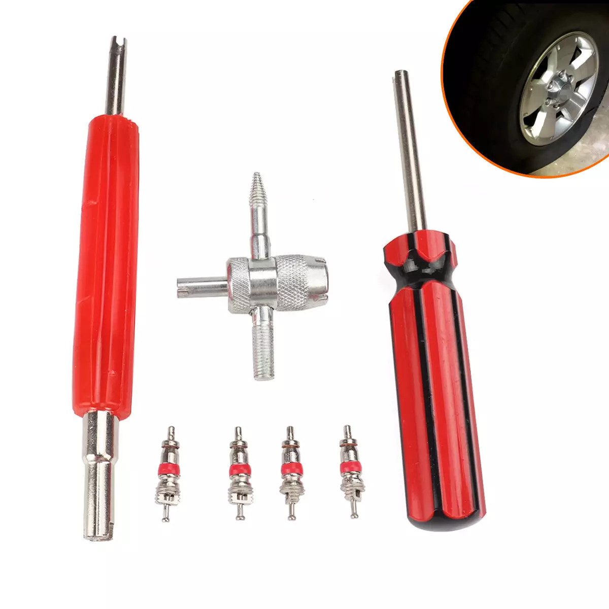 border suit Sihey-one+single-double-headed removal tool+valve core combination-for car truck motorcycle
