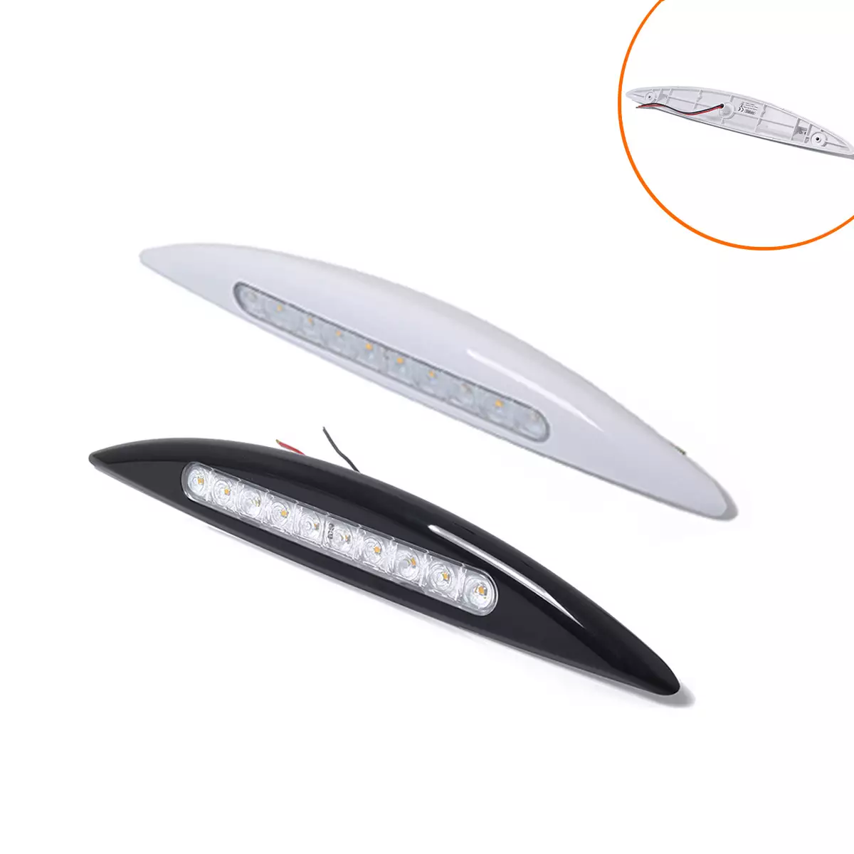 border Youpin RV shading pink lamp Black and White RV outdoor light 12V porch lamp LED