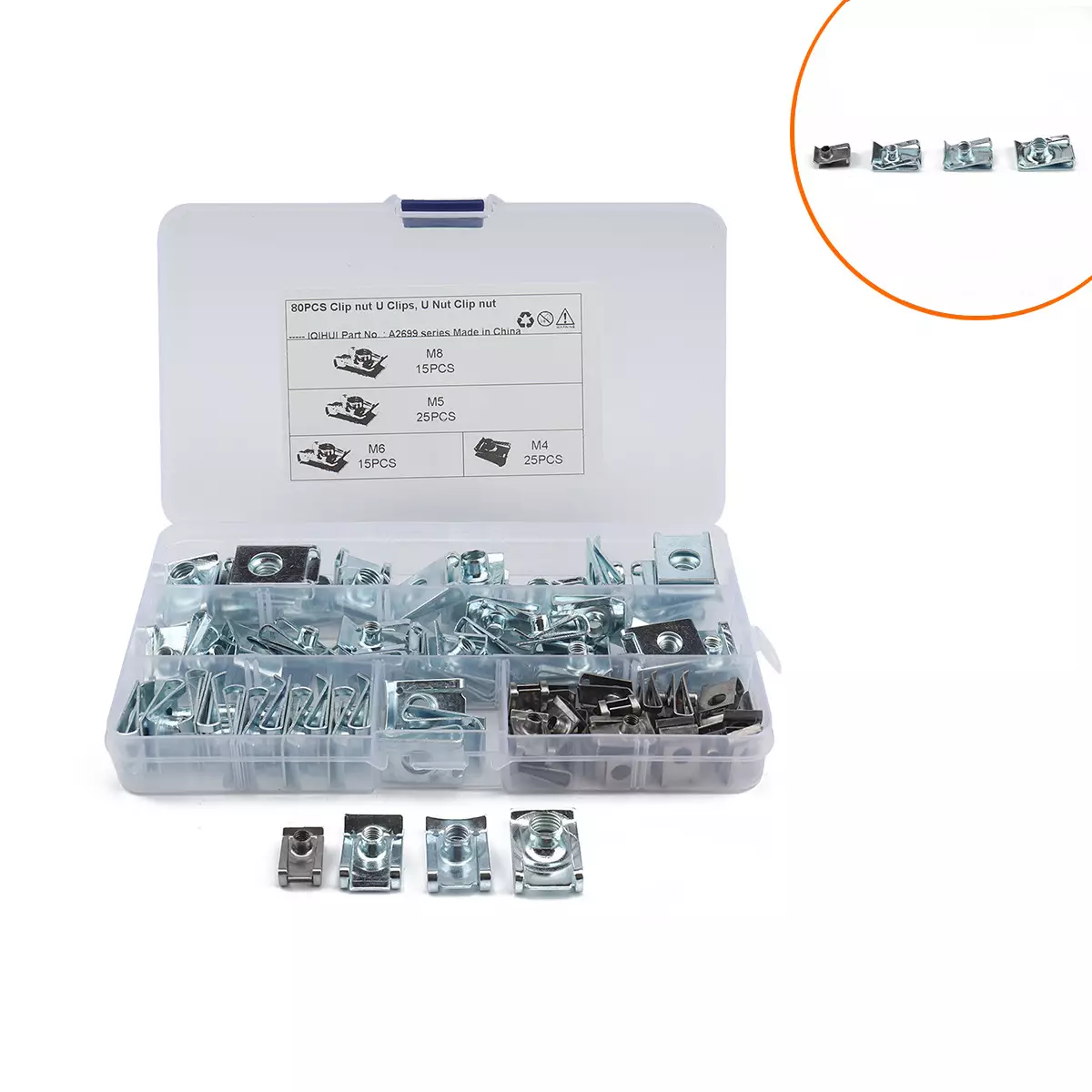 [Box customization] B -type clamping nut M4 self -attack clip screw nut stuck scallion nut