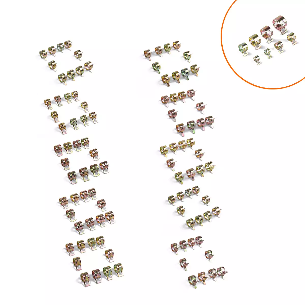 [Box customization] Multi -specification galvanized throat water pipe clip card hoop stainless steel laryngeal hoop oil pipe throat throat