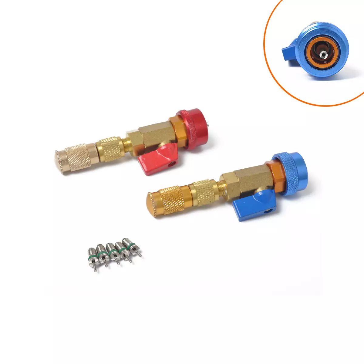 car air conditioner R134A valve core quickly disassemblesinstallation of high and low pressure tools+R134 valve core