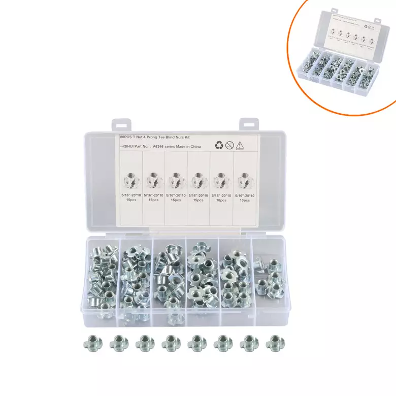 Carbon steel galvanized British -made 5/16 four -claw nails four -corner nuts four -corner nail nails, four -claw thread