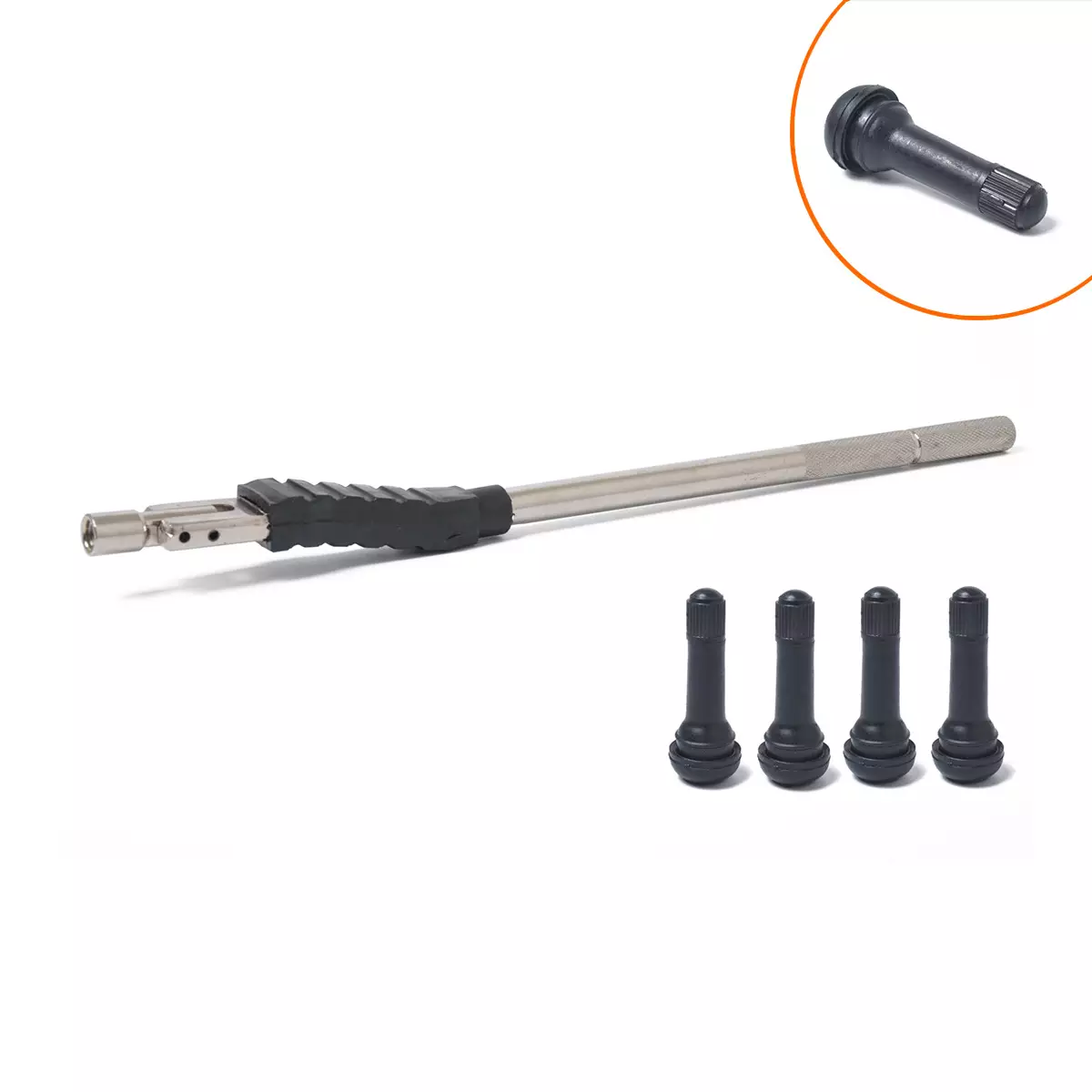 Cars 4 installed TR414 rubber tire valve with tire firing door pull pulp