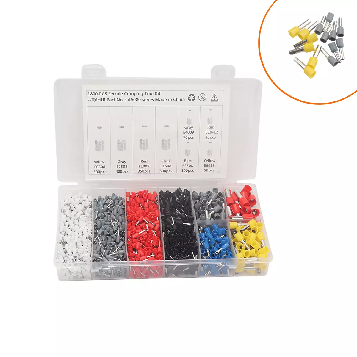 Cold -pressed terminal needle -type wiring terminal pre -insulating terminal tube type pre -insulating end