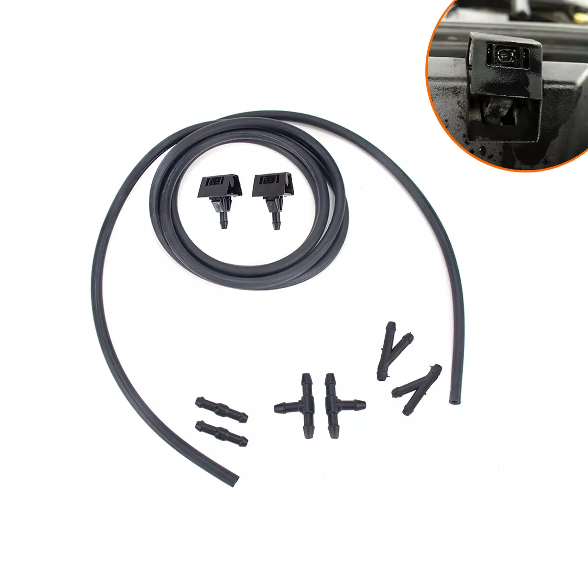 for Nissan Nissan front windshield water spraying mouth with a soft tube connector set 28932-JD000