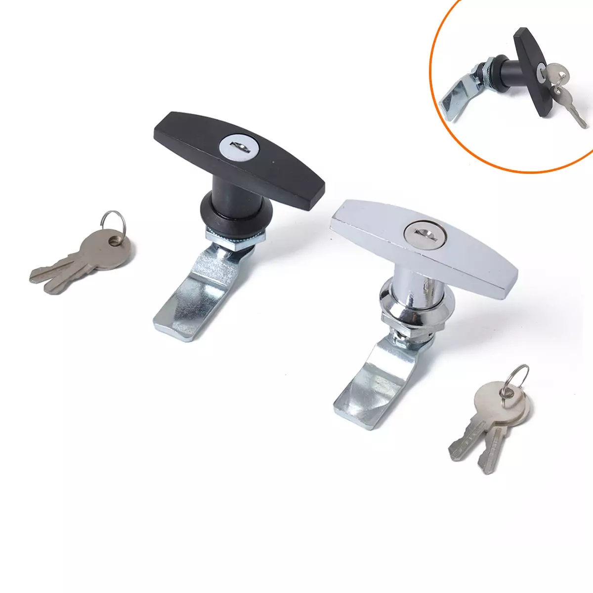 for RV trailer zinc alloy black brighter chromium T -lock T -shaped hand hand hand hand handle box lock