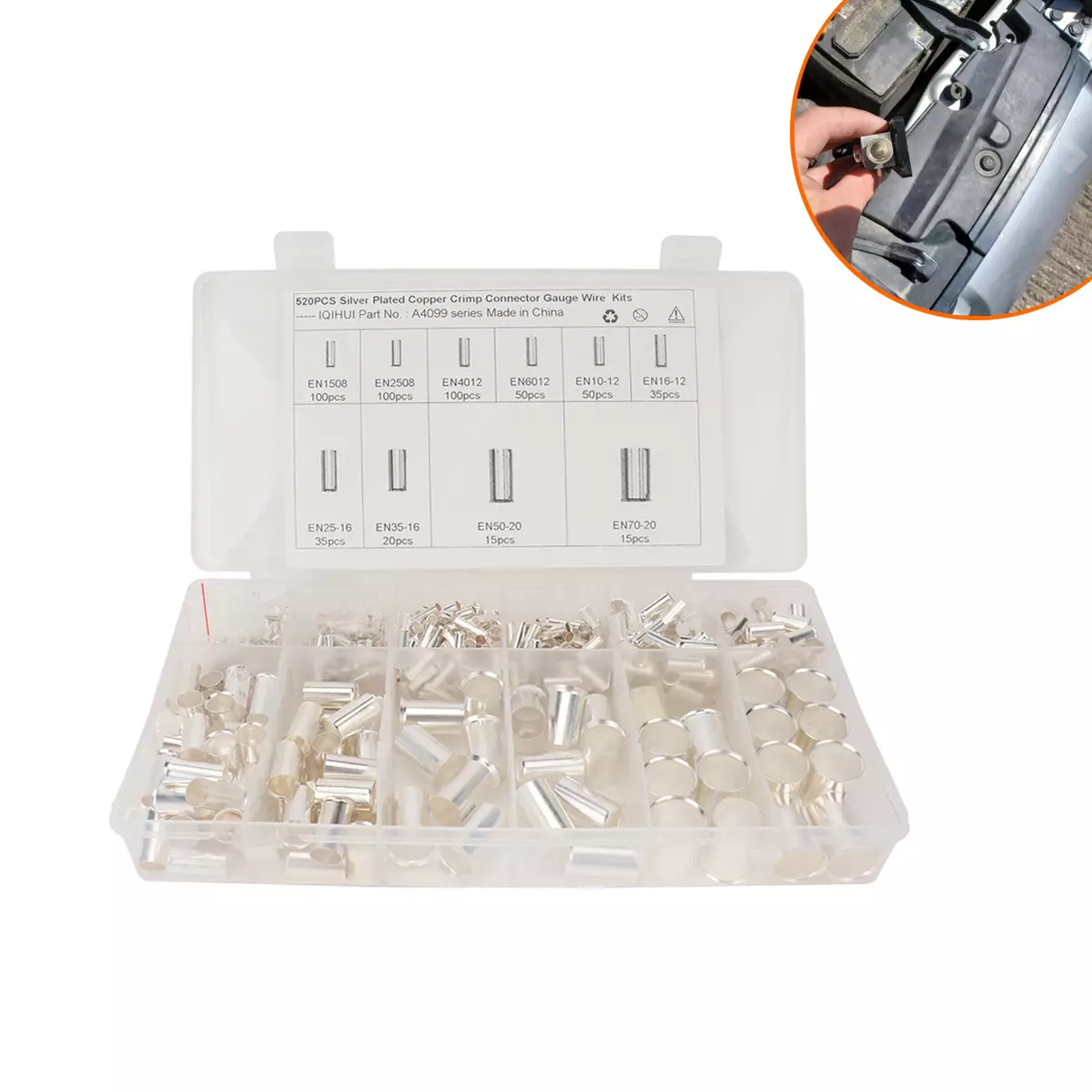 Foreign trade 520 boxes -N tube-shaped naked end cold pressure pipe-type terminals Copper terminals