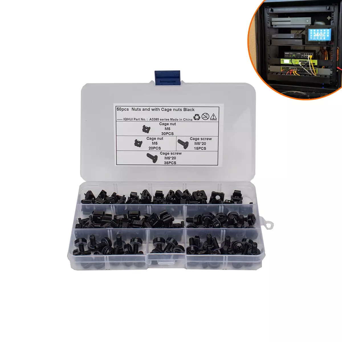 Foreign trade box cage buckle nut, quarry tinteram carbon steel spray paint -type nut strokes nut