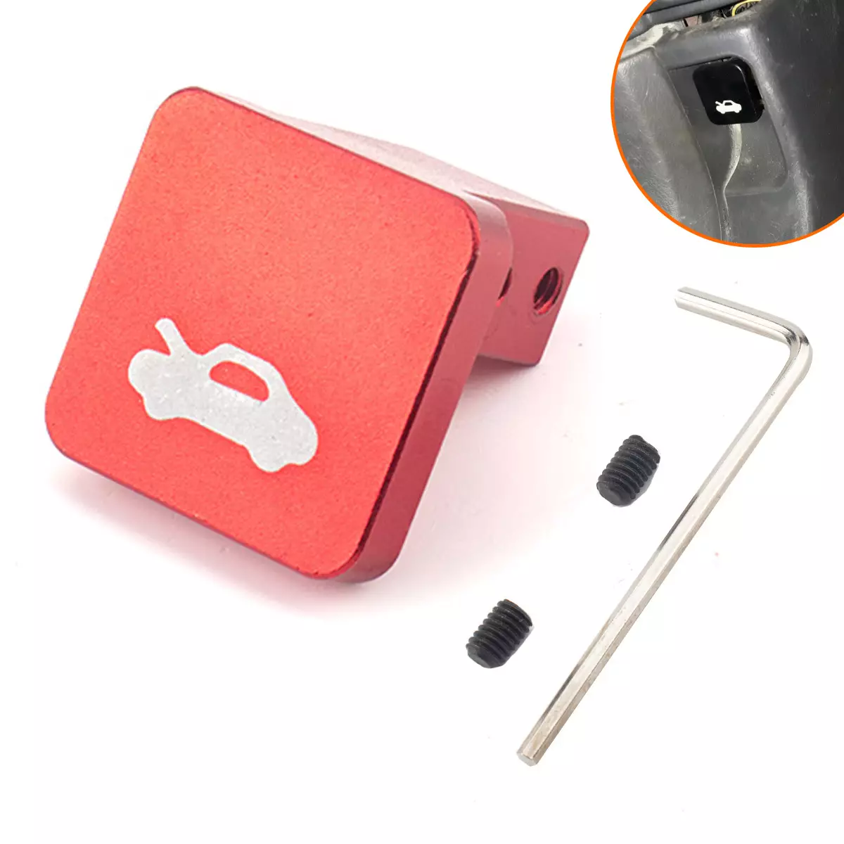 Foreign trade forHonda Civic engine cover lock hood control cover cover and pullhand red and black