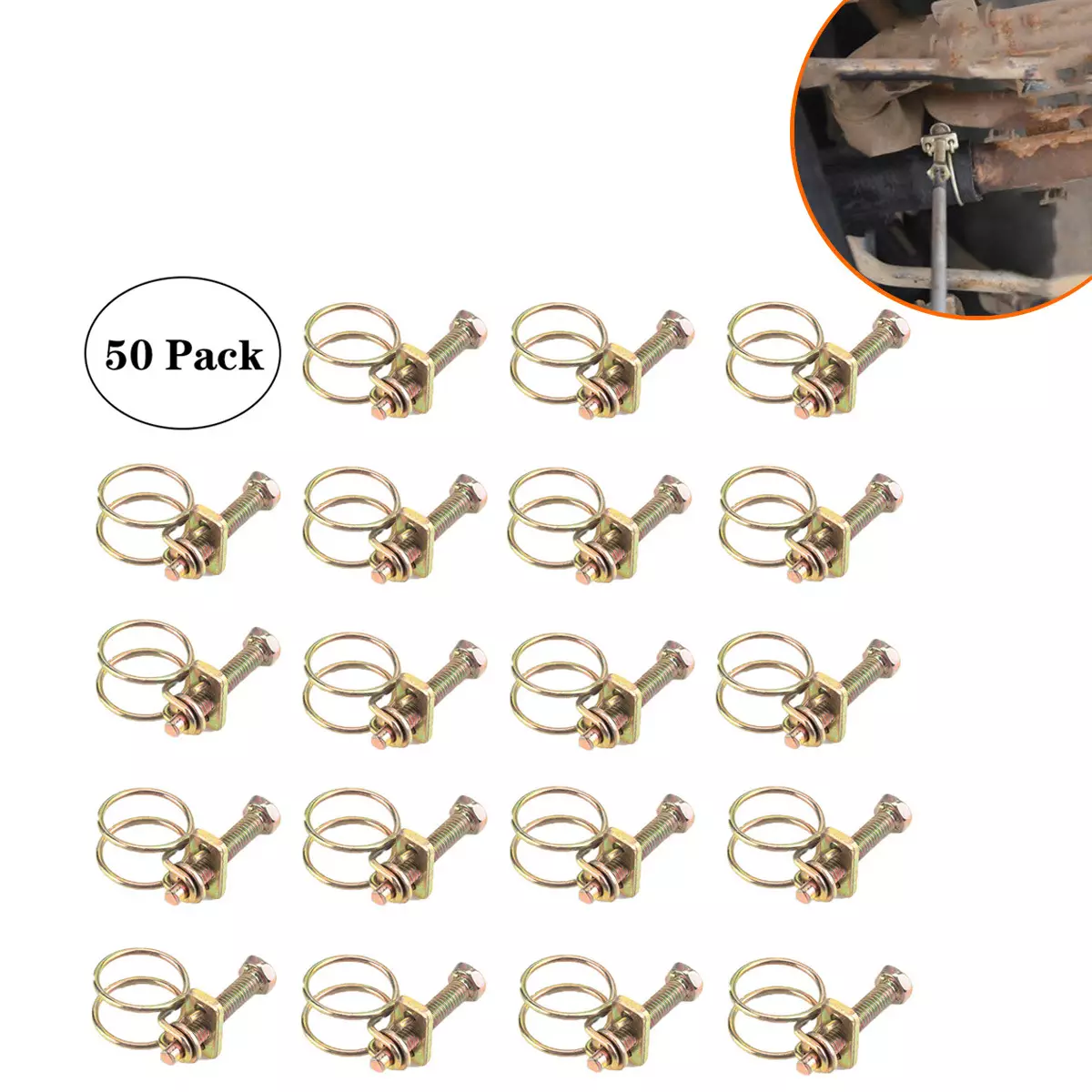 Foreign trade M12-M35 double iron wire plating zinc throat, double wire ring hoop, pipeline card hoop