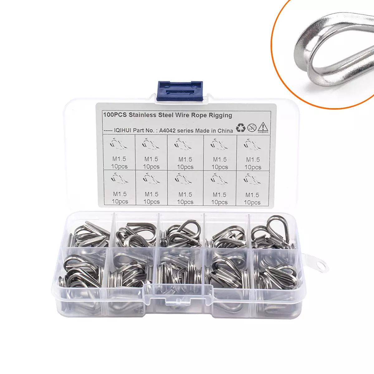 Foreign Trade -M1.5, M2, M3 stainless steel 304 steel wire rope cover, chicken heart ring, triangular ring box Foreign Trade -M1.5, M2, M3 stainless steel 304 steel wire rope cover, chicken heart ring, triangular ring box