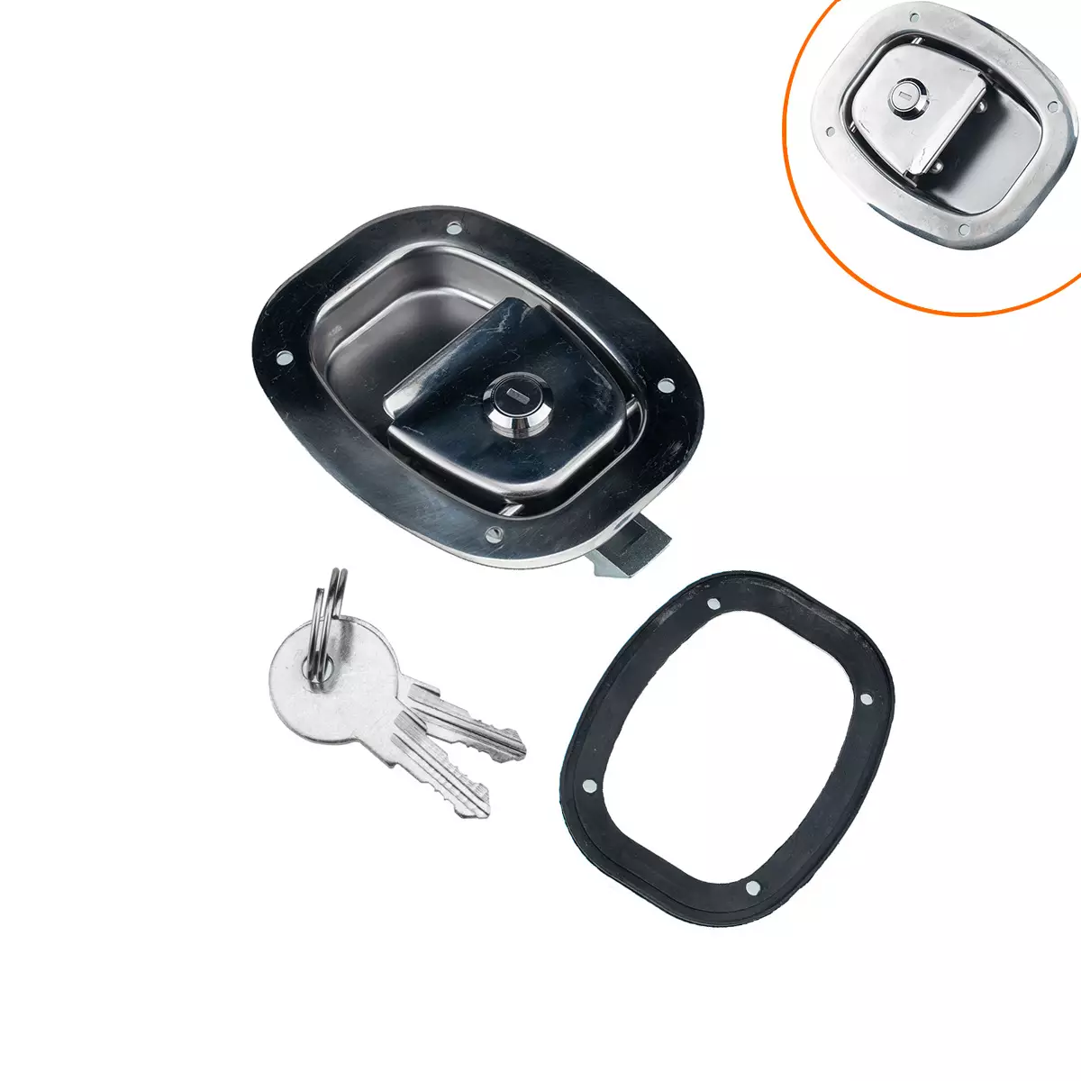 Foreign trade oval plane door lock, toolbox lock RV, trailer, canopy car