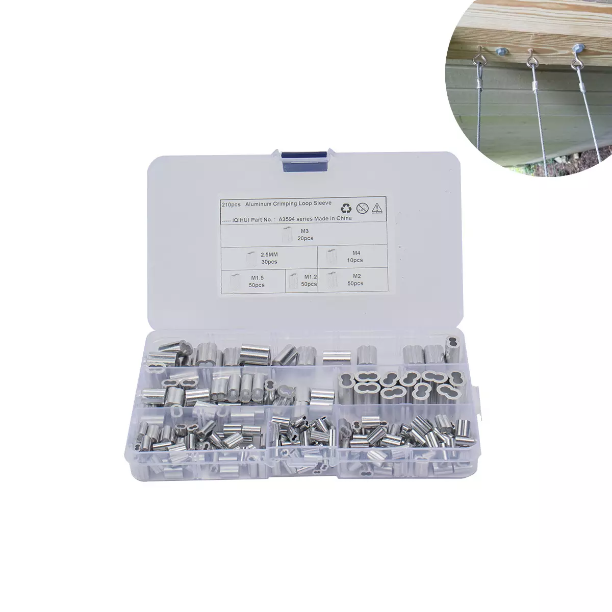 Foreign trade re steel wire rope aluminum sleeve 8 -character aluminum sleeve elliptical holes aluminum aluminum aluminum buckle 210