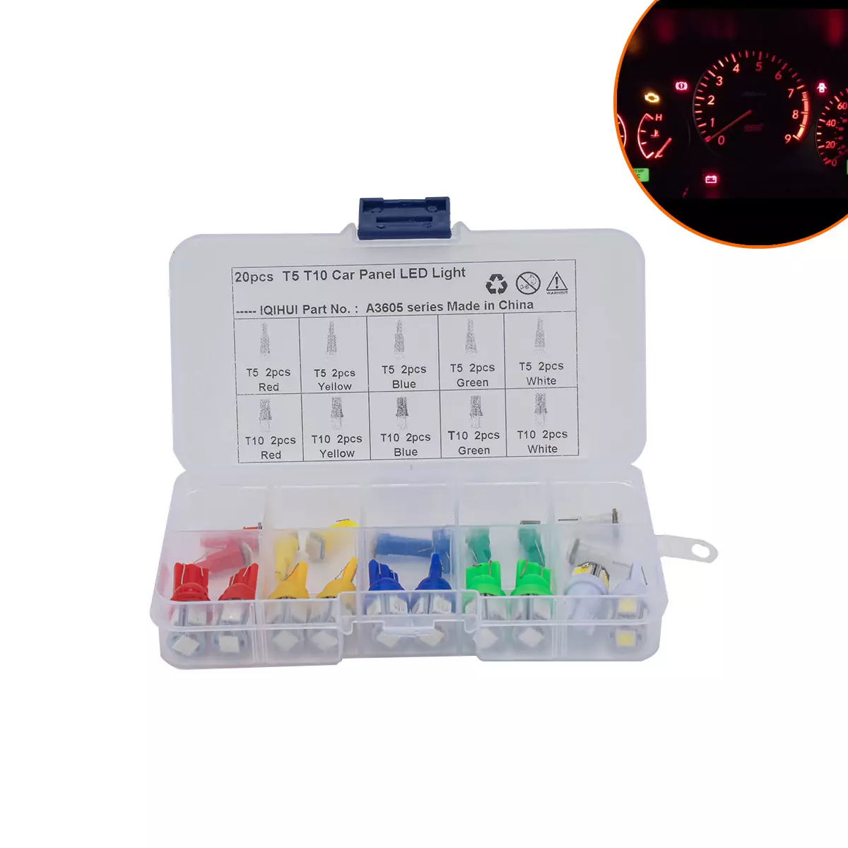 Foreign trade supplies 20 installation-T5/T10 car motorcycle modification LED steering lights display wide light indicator