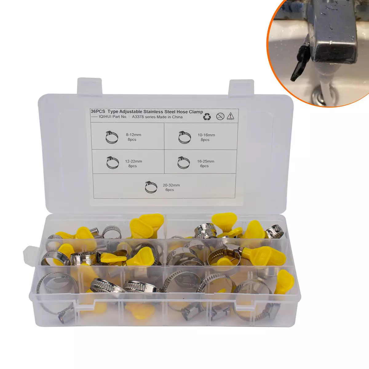 German plastic handle throat handle hand handle stainless steel throat hoop natural gas gas pipe handle -type throat hoop