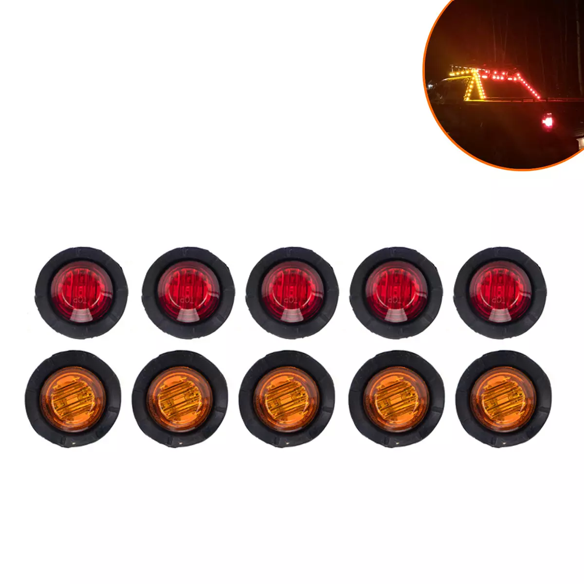 red amber trailer truck truck pickup card side LED marking signal light turning light