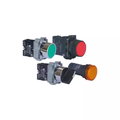 Schneider metal head button selects switch green LED indicator AC220V XB2BVM3LC
