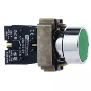 Schneider XB2B metal series button XB2BA31C flat -head button ? 22 spring reset 1NO