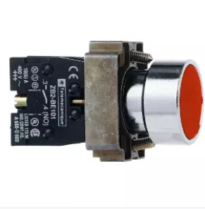 Schneider XB2B metal series button XB2BA42C flat head button ? 22 spring reset 1NO