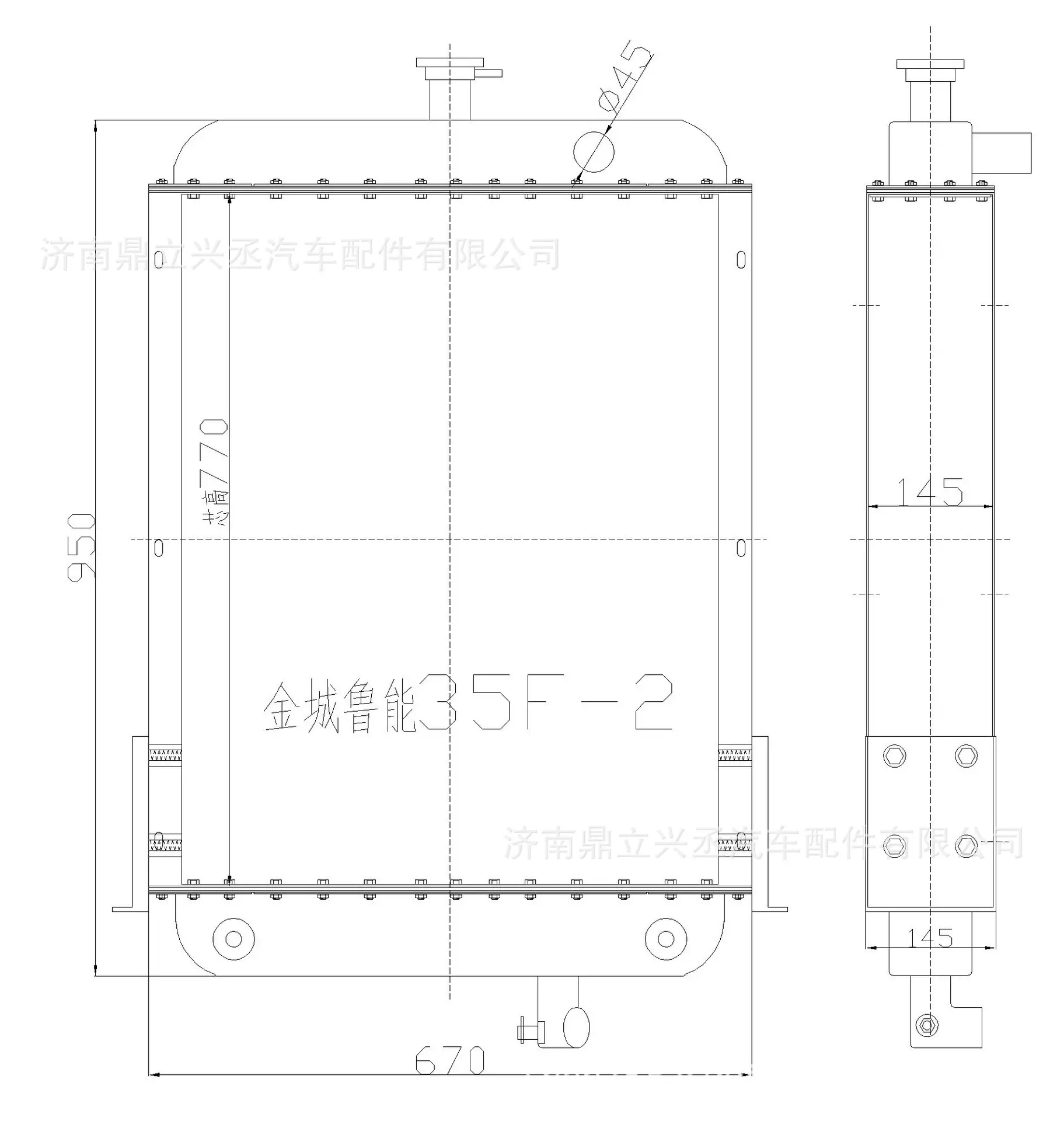 selling Jincheng Luneng loader water tank radiator all aluminum radiator 35F 35F-2