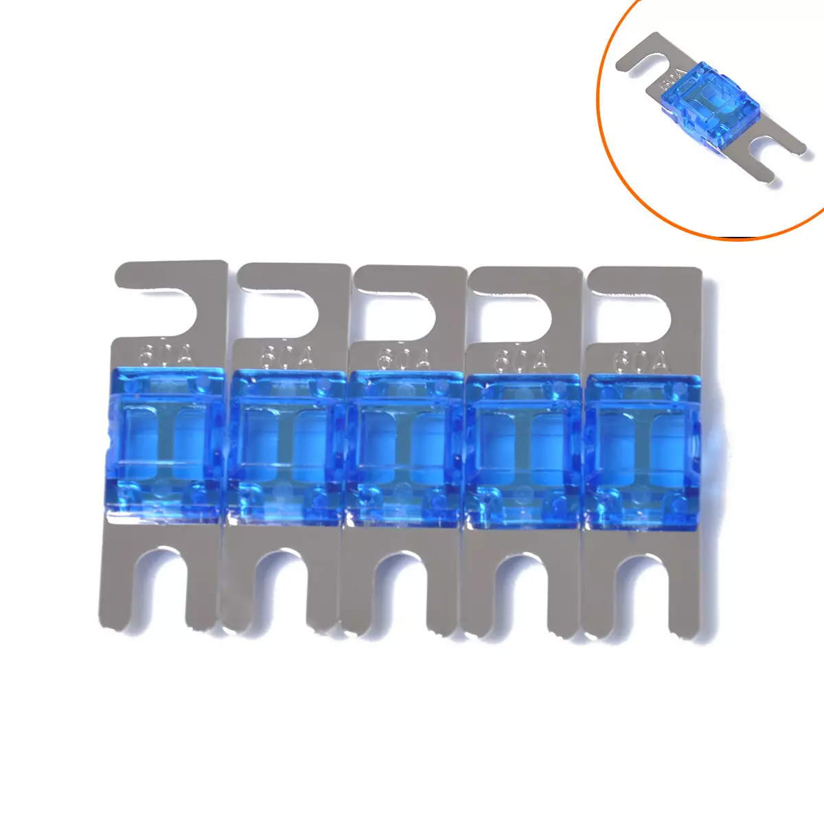 Small car fan fork bolt blue fuse 60A for mini anl fuse fuse nickel plating 5 installation