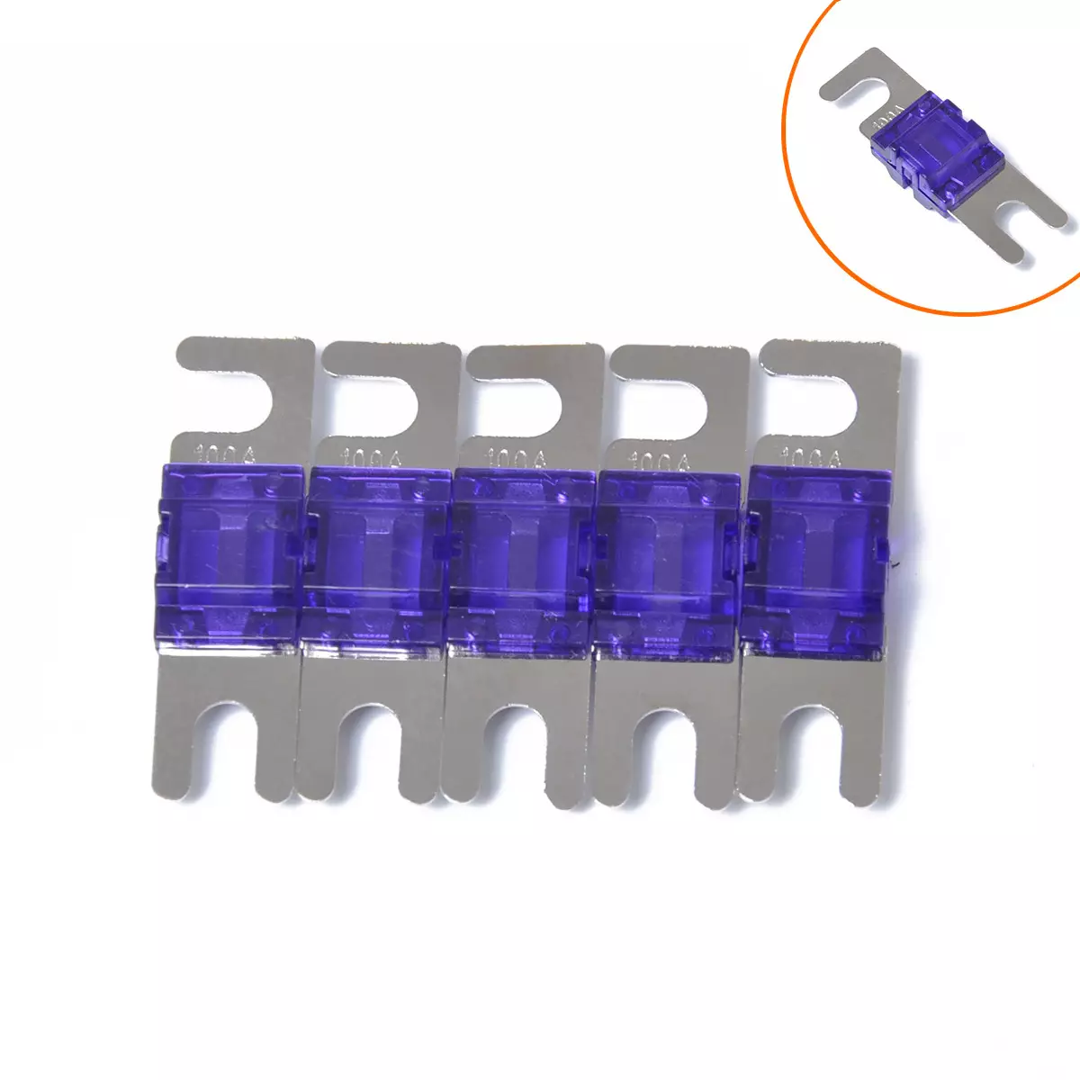 Small car fan fork bolt purple fuse 100A for mini anl fuse fuse nickel plating 5 installation