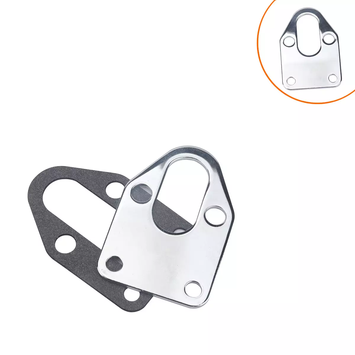 Tibette SBC oil pump pad chrome chrome oil pump closing board car accessories for Chevrolet