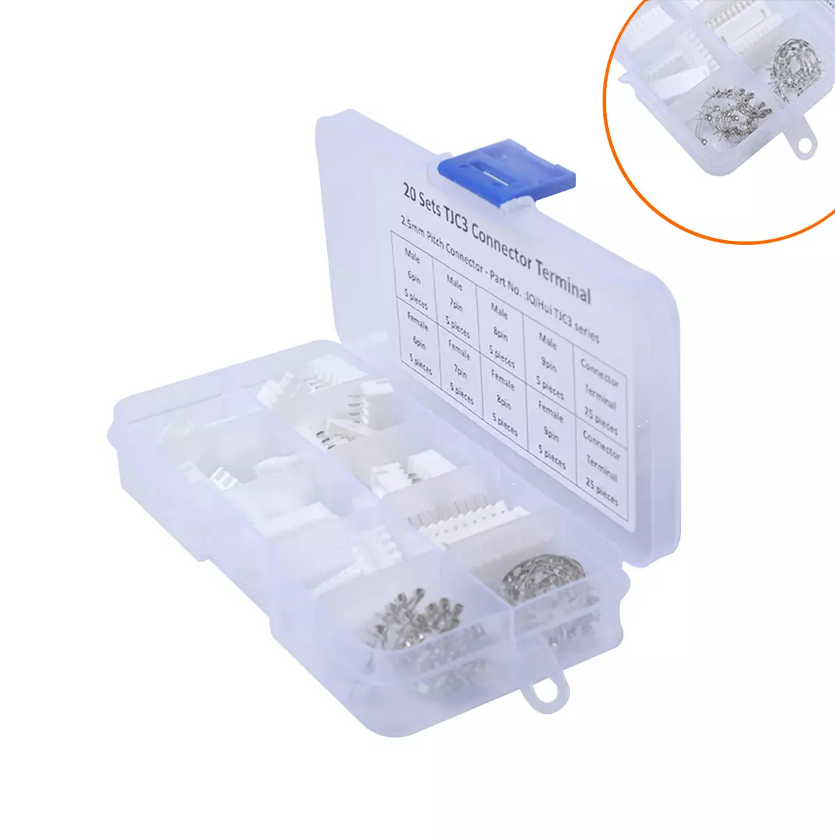 TJC3 terminal connection plug-in 20 sets-2.5mm 6/7/8/9pin 5 sets each (50 terminals)
